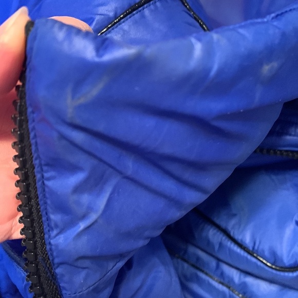 JACK BB DAKOTA size large cobalt blue big black buttons puffy pea coat - Picture 9 of 15